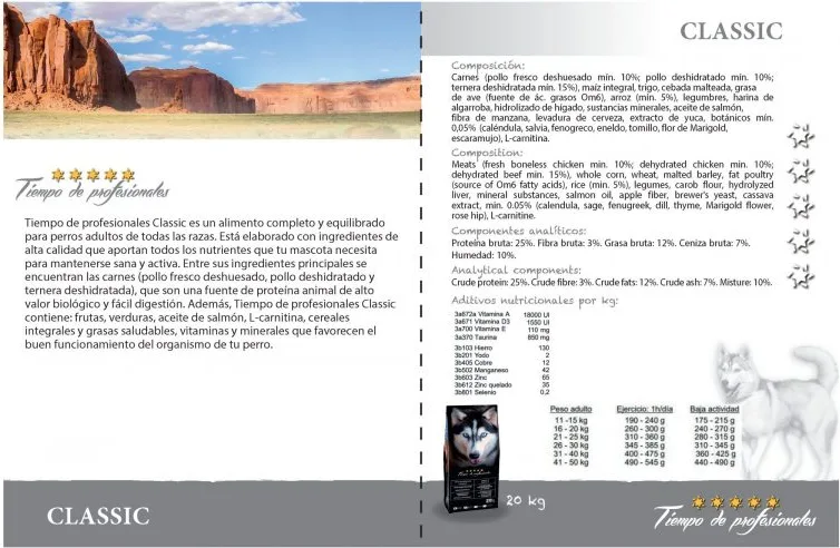 Pienso Perros Tiempo de Profesionales Classic 20 kg — foto 2