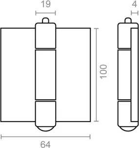 Bisagra Libro 697 100x64mm PU — foto 4