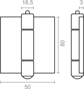 Bisagra Libro 697 80x50mm PU — foto 4