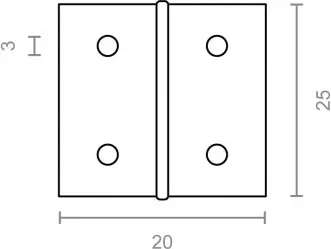 BL Bisagra 5005 BS27 1" 25x20mm ZN — foto 5