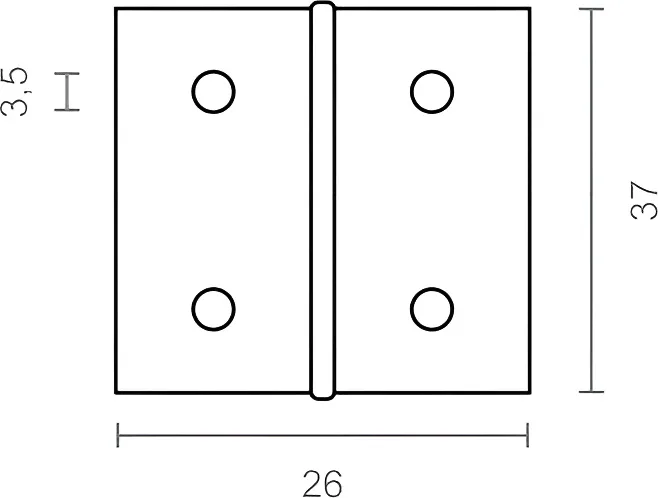 BL Bisagra 5005 BS27 1" 1/2 37x26mm — foto 4