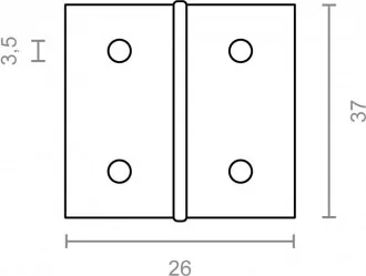 BL Bisagra 5005 BS27 1" 1/2 37x26mm — foto 5