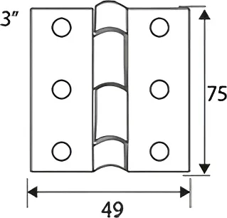 BL Bisagra 840 BS31 3" 75x49mm ZN — foto 3