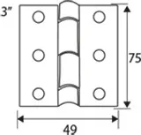 BL Bisagra 840 BS31 3" 75x49mm ZN — foto 4