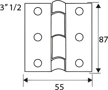 BL Bisagra 840 BS31 3" 1/2 87x55mm ZN — foto 3