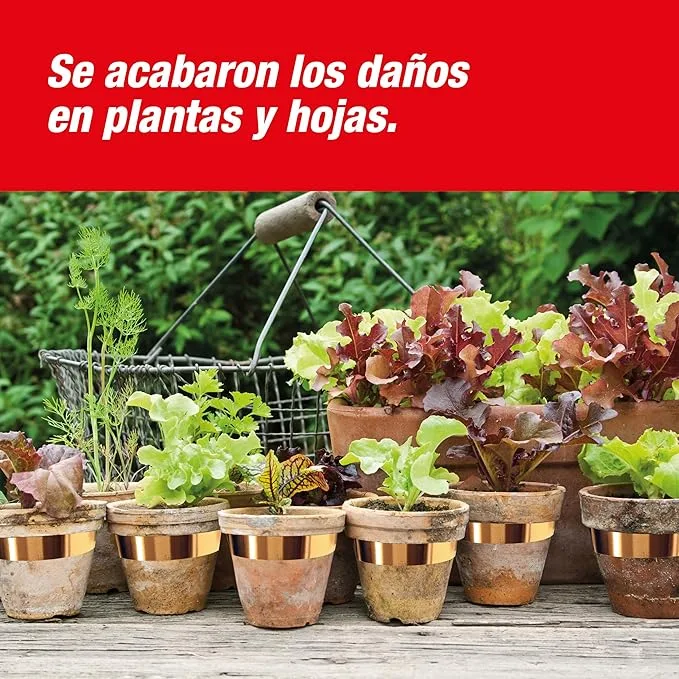 Cinta de Cobre Adhesiva Anti caracoles y Babosas 3cm x 5m — foto 3