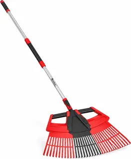 Rastrillo de Jardin 3 en 1 Desmontable 174 cm - Recoge Hojas Ajustable