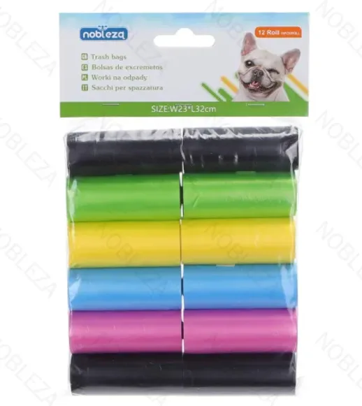 Pack 12 Bolsas Basura Perros Colores