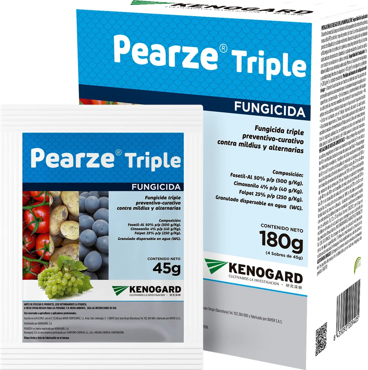 Fungicida Profesional Mildiu Pearze Triple 45 Gr