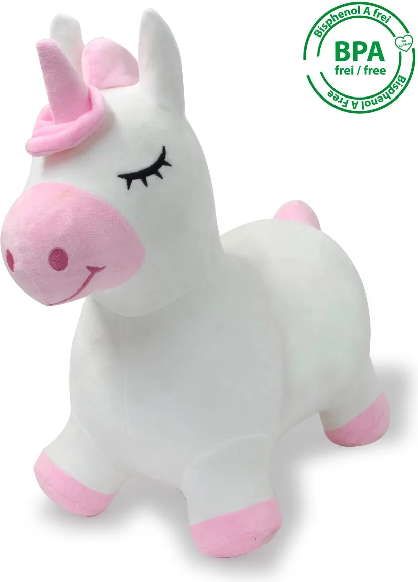 Correpasillos Unicornio Saltarin Peluche con Bomba — foto 9