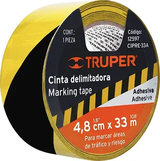 Cinta Delimitadora Amarilla / Negra 33 Mt Truper