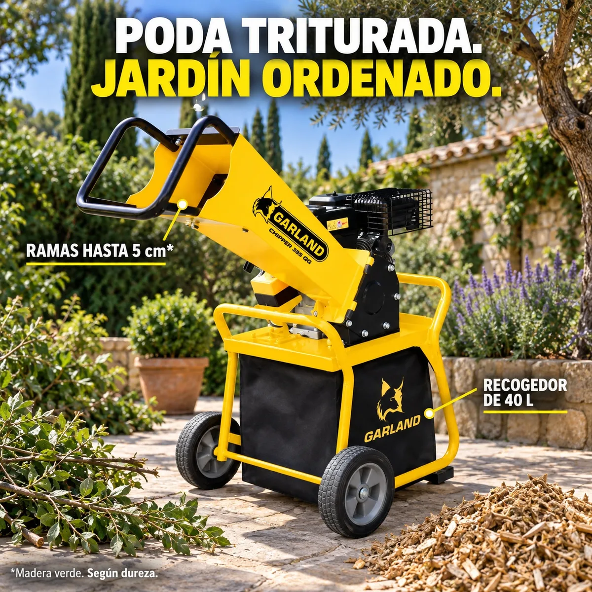 Biotrituradora a Gasolina Garland Chipper 385Qg-V24 — foto 3