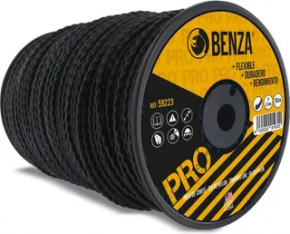 Hilo Desbrozadora Profesional Benza Nylon Cuadrado 3mmx221m Amarillo