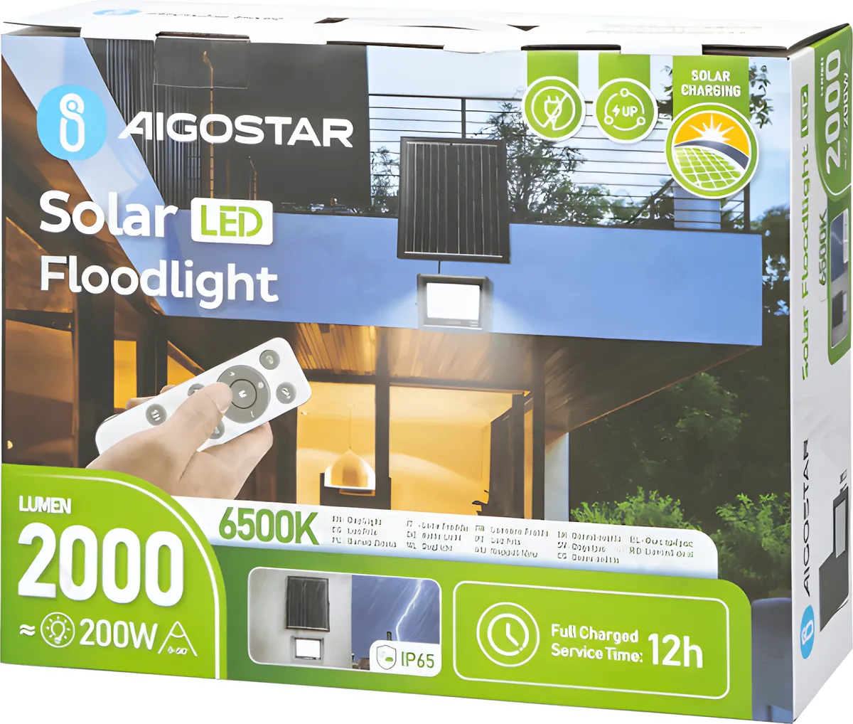 Foco LED con Panel Solar 200w 6500k — foto 4