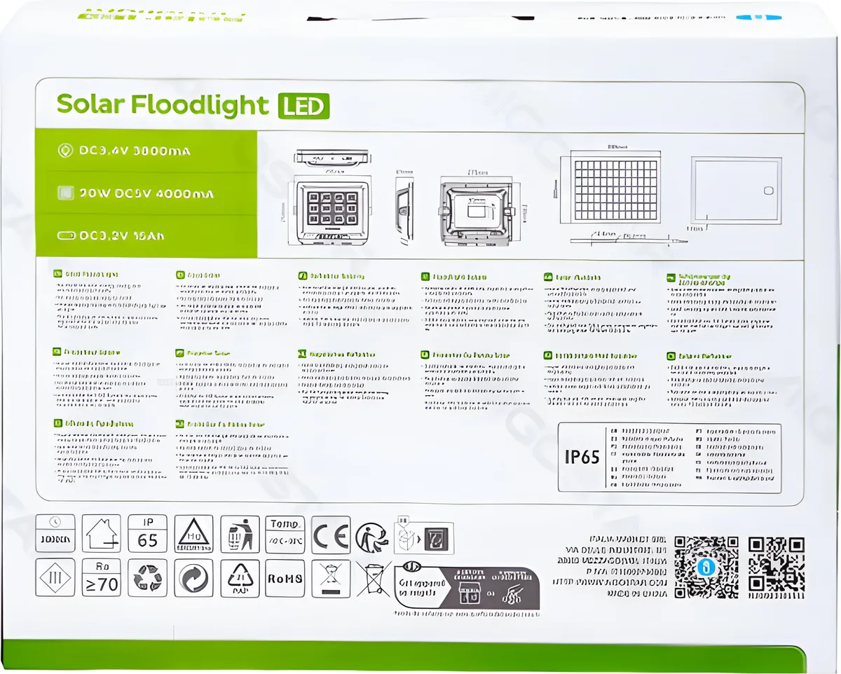 Foco LED con Panel Solar 200w 6500k — foto 5