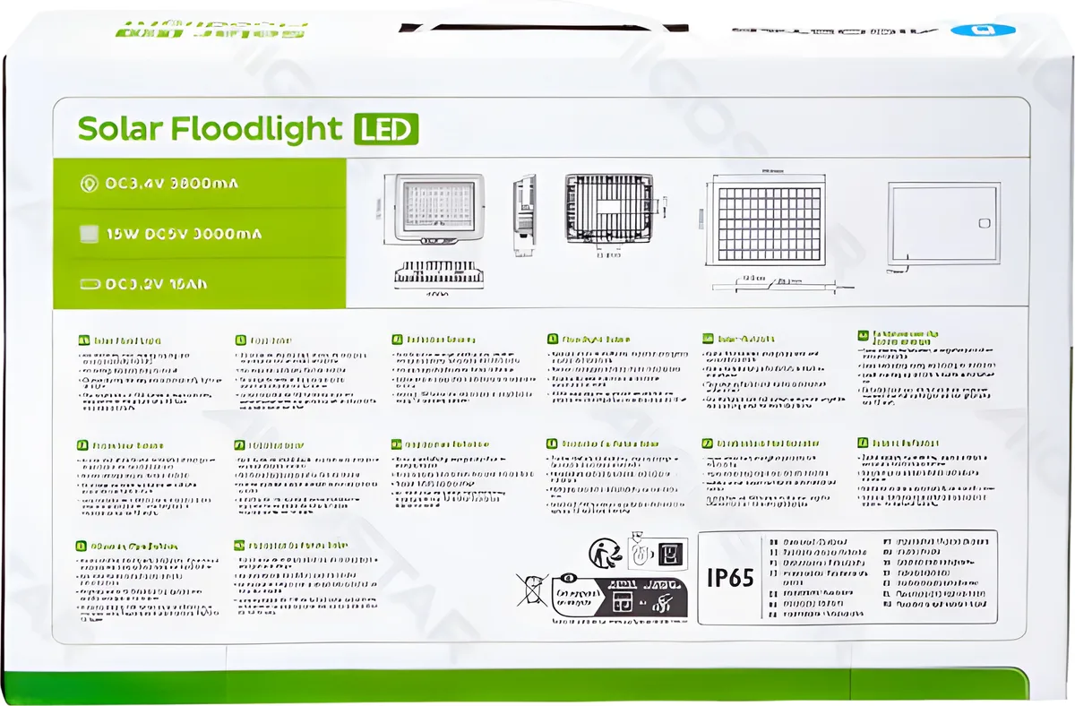 Foco LED con Panel Solar 200w 6500k — foto 5
