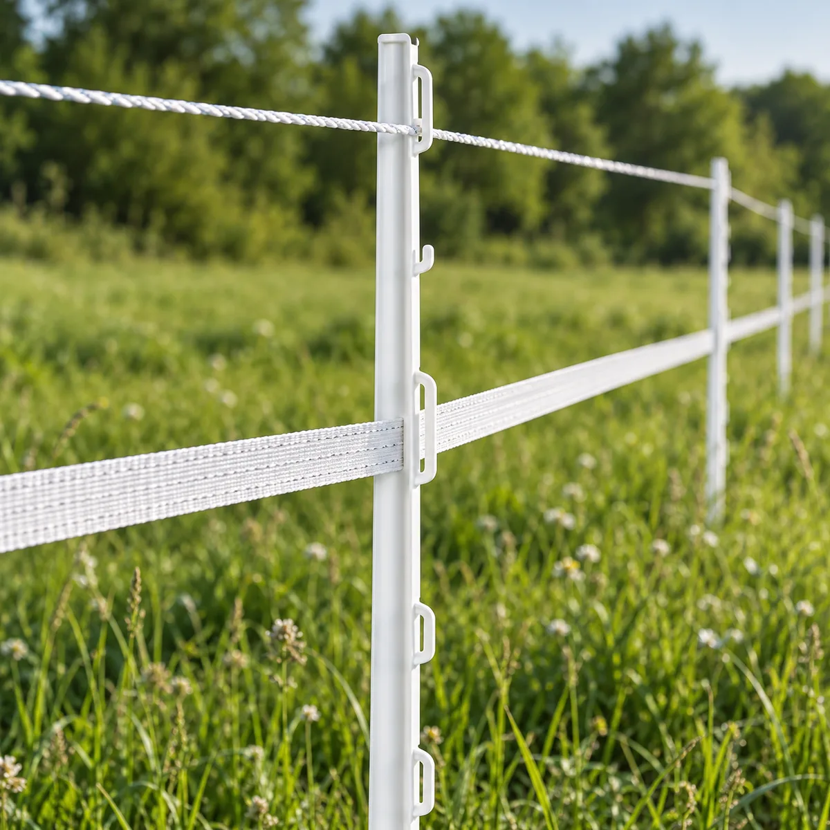 Pack 50 Poste Pastor Plastico Blanco 136 cm Horizont — foto 5