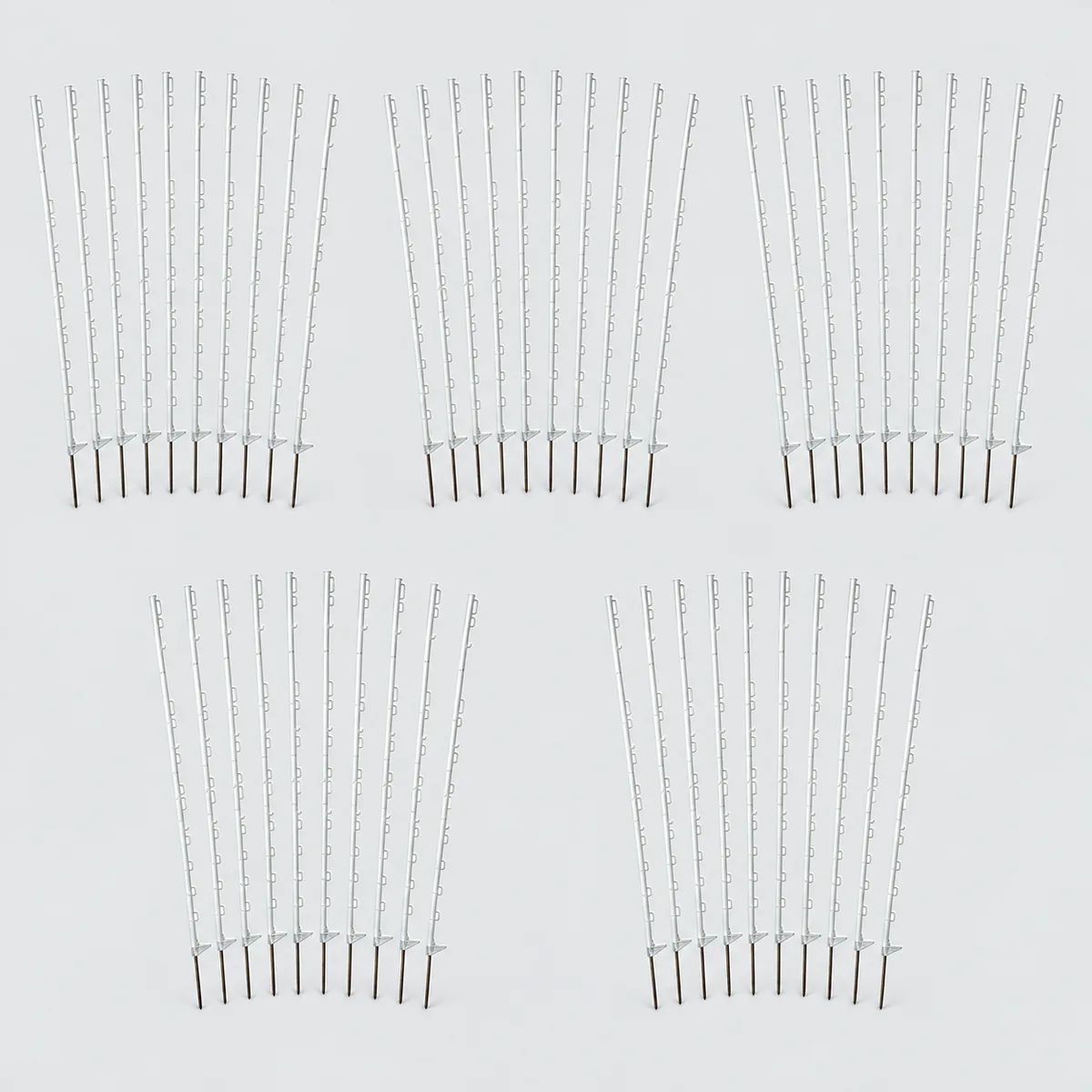 Pack 50 Poste Pastor Plastico Blanco 136 cm Horizont — foto 3