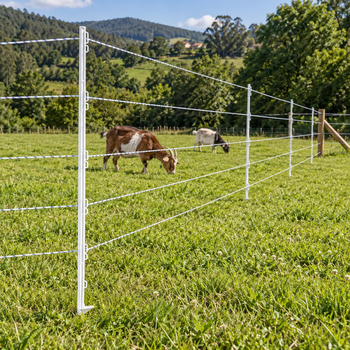 Pack 50 Poste Pastor Plastico Blanco 136 cm Horizont — foto 4