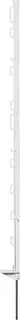 Pack 50 Poste Pastor Plastico Blanco 136 cm Horizont