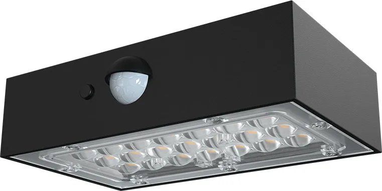 Aplique Led Solar 3W Negro