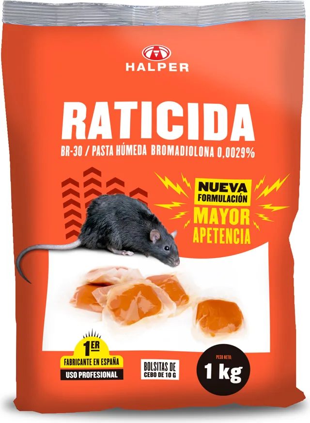 Raticida Pasta Humeda Rojo Halper BR-30 1 Kg