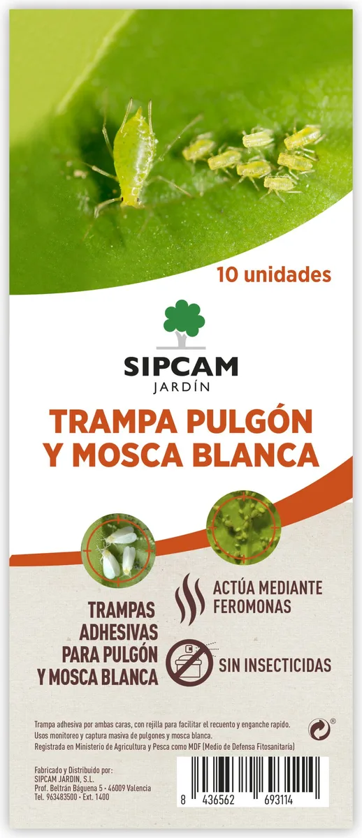 Trampa Adesiva Pulgon y Mosca Blanca Sipcam
