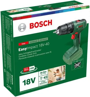 Taladro Bosch Easyimpact 18V-40 con Bateria 2.0 Ah y Cargador — foto 2