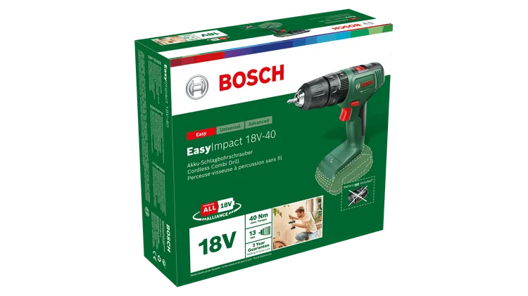 Taladro Bosch Easyimpact 18V-40 con Bateria 2.0 Ah y Cargador — foto 3