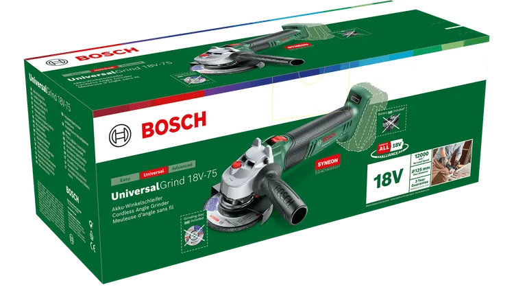 Amoladora Bosch Universal Grind 18V-75  125 mm con Bateria y Cargador — foto 6