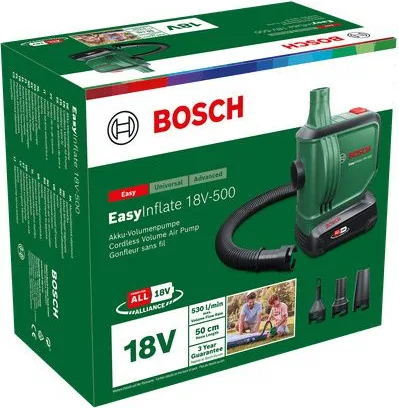 Bomba Aire Bosch Easy Inflate 18V-500 con Bateria 2,0 Ah y Cargador — foto 7