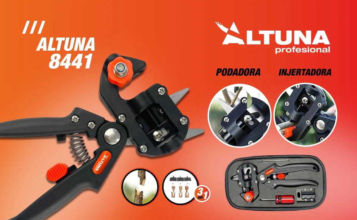 Tijera de Injertar Altuna Profesional 3 Cuchillas — foto 2