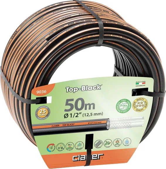 Manguera Riego Claber Top Black 50 Metros 1/2" — foto 2