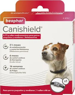 Beaphar Canishield Collar Antiparasitario Perro Pequeño y Mediano - 48 cm