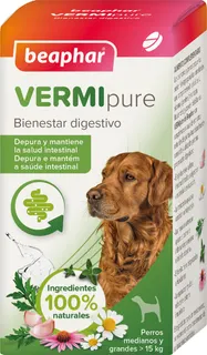 VERMIpure 50 Comprimidos Naturales Perros Medianos y Grandes