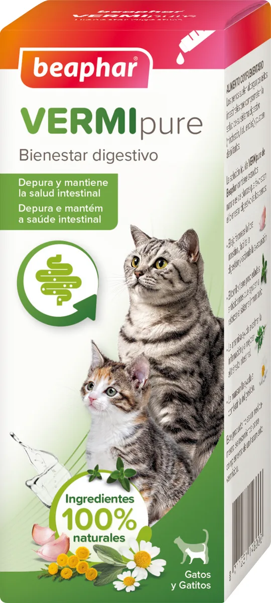 Beaphar VERMIpure Solucion Liquida Gatos y Gatitos 50ml