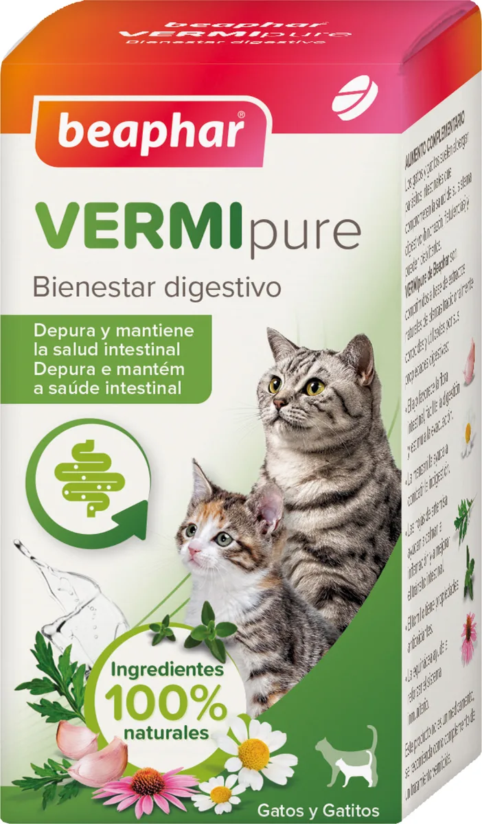 Beaphar VERMIpure 50 Comprimidos Gatos y Gatitos