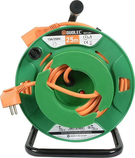 Enrollacable Tambor Naranja Duolec 25m