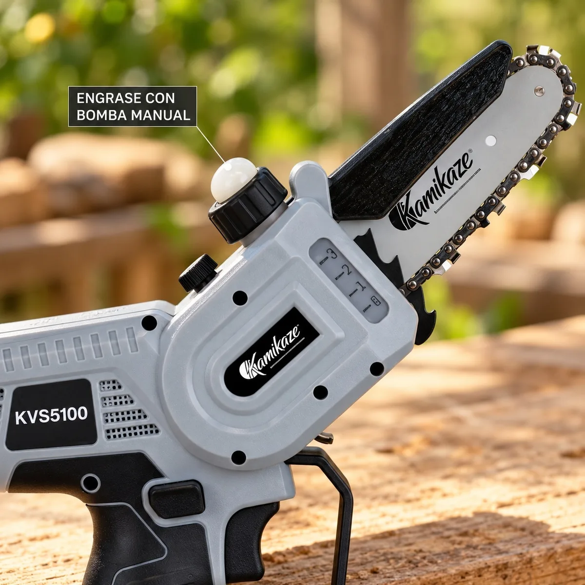 Minisierra de poda a batería Kamikaze KVS5100 · Ø 80 mm · batería y cargador — foto 4