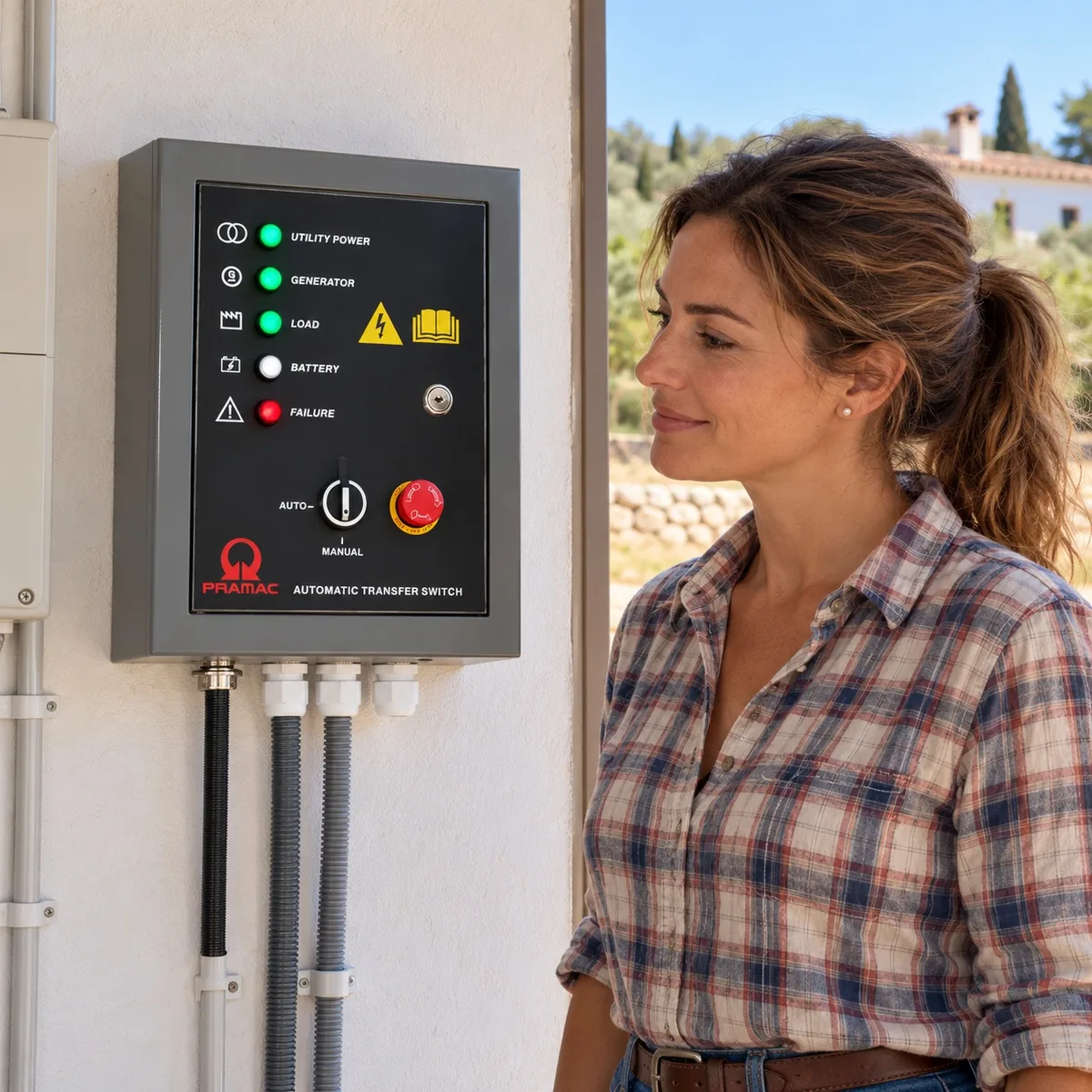 Cuadro automático AMF Pramac WX + CONN · ATS monofásico 230 V — foto 3