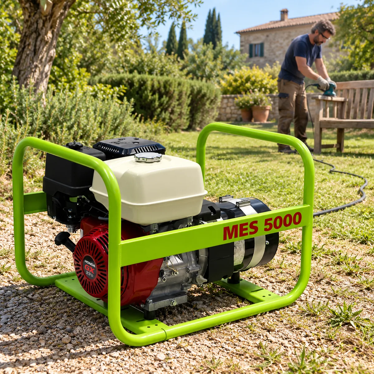 Generador de gasolina Pramac MES5000 · Honda GX270 · 3,9 kW continuos — foto 5