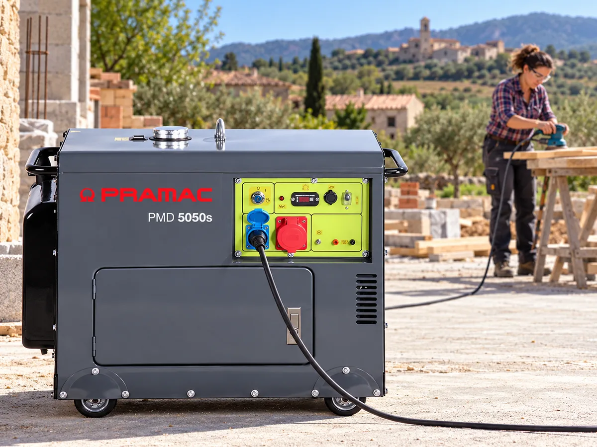 Generador diésel Pramac PMD5050S · trifásico 400 V · 3.600 W nominales — foto 4