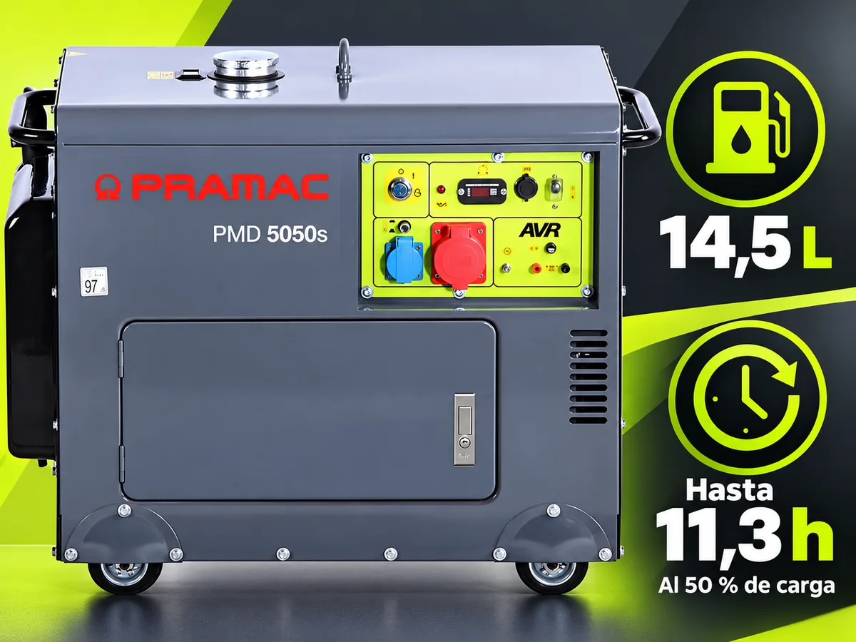 Generador diésel Pramac PMD5050S · trifásico 400 V · 3.600 W nominales — foto 6