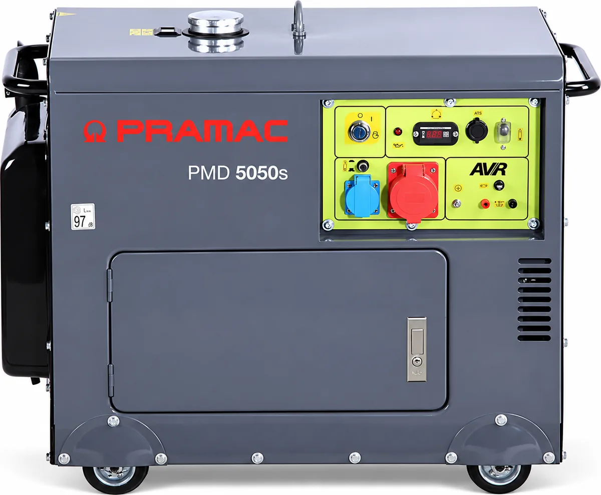 Generador diésel Pramac PMD5050S · trifásico 400 V · 3.600 W nominales