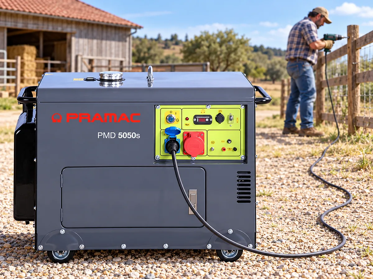 Generador diésel Pramac PMD5050S · trifásico 400 V · 3.600 W nominales — foto 3