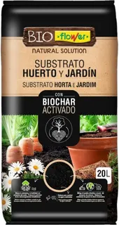 Sustrato Huerto y Jardin Biochar Activado 20l