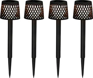 Aplique Solar Jardin Negro 4 uds