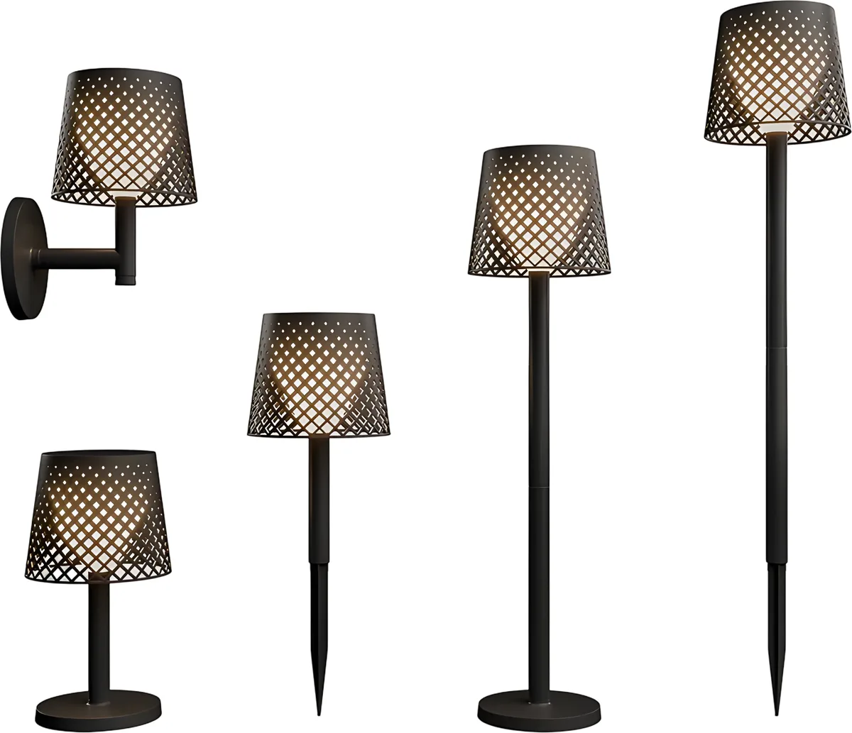 Lampara Solar Negra Greta 5 en 1