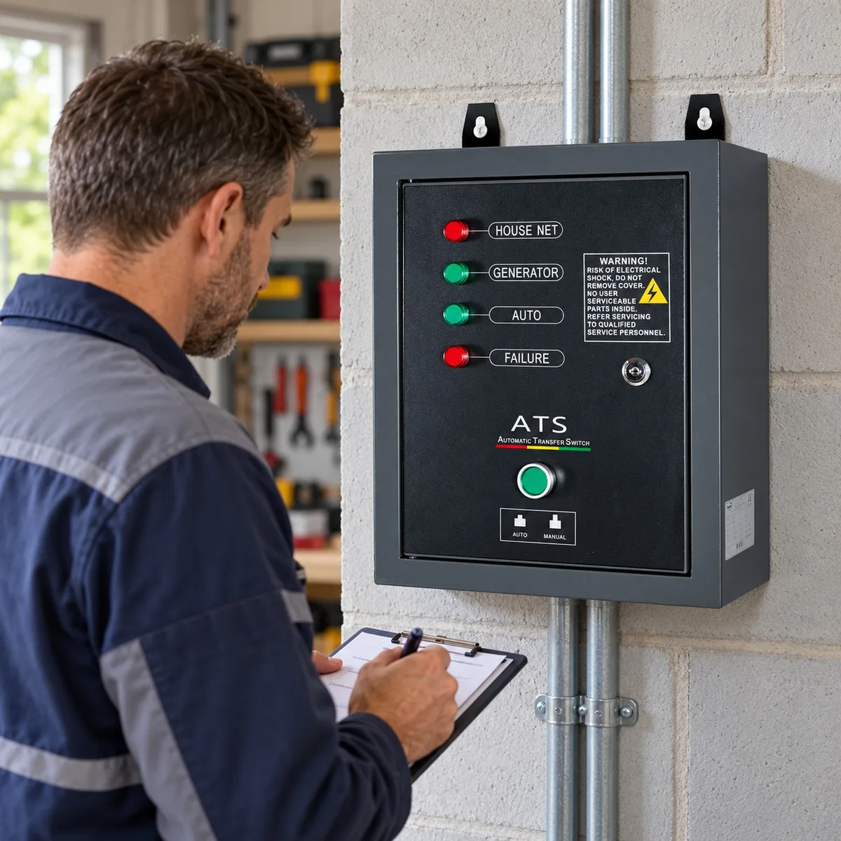 Cuadro automático ATS/AMF Pramac PMD5000S · monofásico · cable de control 8 m — foto 4