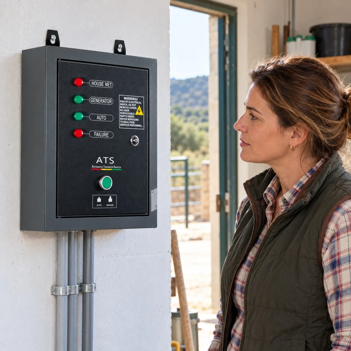 Cuadro automático ATS/AMF Pramac PMD5000S · monofásico · cable de control 8 m — foto 3